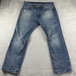 VINTAGE Denim‎ & Supply Ralph Lauren Jeans Mens 36x30 Straight Distress Faded